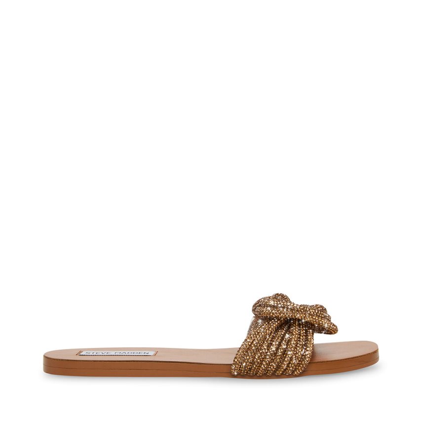 Sandalias Planas Steve Madden Adore Mujer Doradas | ES ZE3418